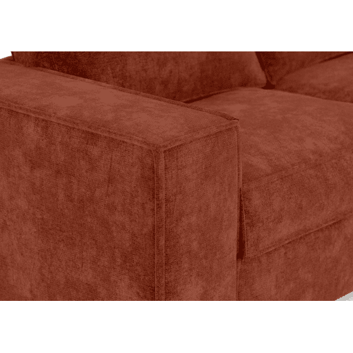 Chaise longue cama AZZURO dereita 4 lugares castanho