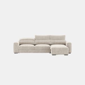 Chaise longue cama LANDON reversível 5 lugares bege