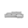 Chaise longue cama LANDON reversível 5 lugares cinza