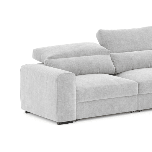 Chaise longue cama LANDON reversível 5 lugares cinza