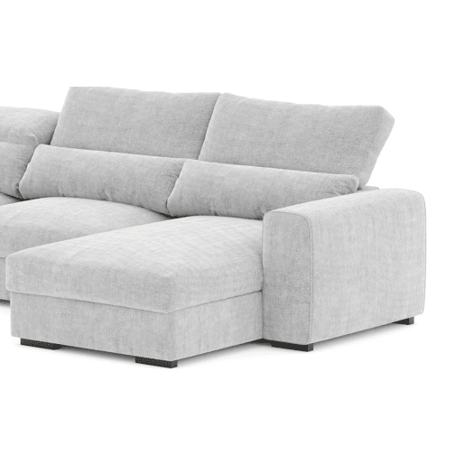 Chaise longue cama LANDON reversível 5 lugares cinza