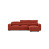 Chaise longue cama LANDON reversível 5 lugares castanho
