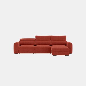 Chaise longue cama LANDON reversível 5 lugares castanho