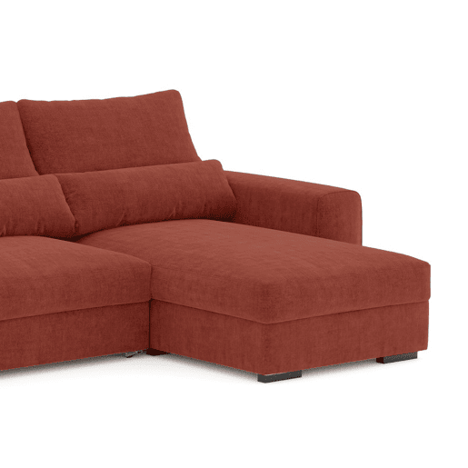 Chaise longue cama LANDON reversível 5 lugares castanho