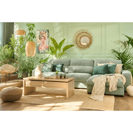 Chaise longue cama LANDON reversível 5 lugares verde