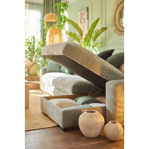 Chaise longue cama LANDON reversível 5 lugares verde