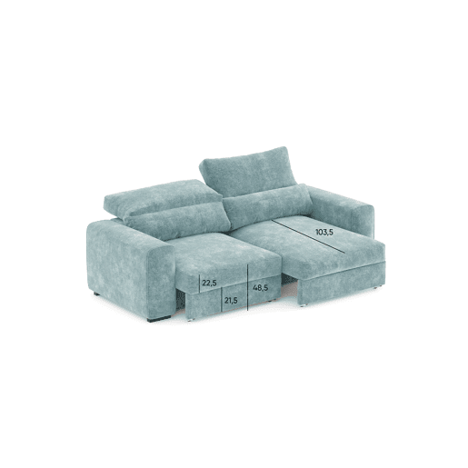 Sofá 3 lugares conversível em cama LANDON verde Sofá 3 lugares conversível em cama LANDON verde