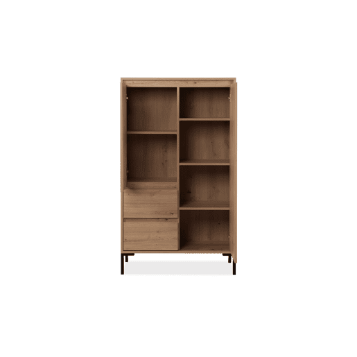 Roupeiro KORSIKA portas batentes e 2 gavetas 81x139cm carvalho