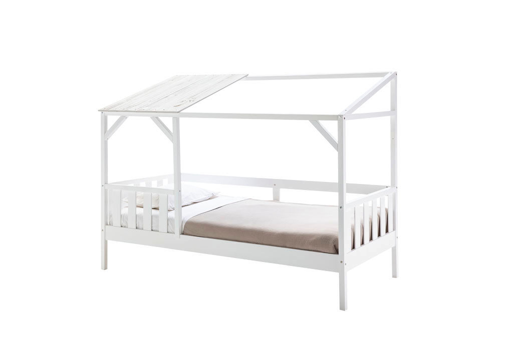 Cama cabaña AMON 90x200cm blanco rústico