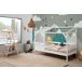 Cama cabaña AMON 90x200cm blanco rústico Cama cabaña AMON 90x200cm blanco rústico Blanco/ Gris