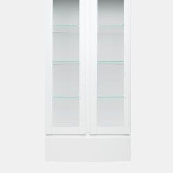 Vitrine 2 portas de vidro SKIPPER branco