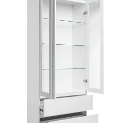 Vitrine 2 portas de vidro SKIPPER branco Vitrine 2 portas de vidro SKIPPER branco