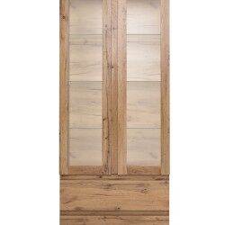 Vitrina 2 puertas con cristal skipper roble