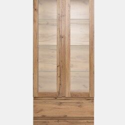 Vitrine 2 portas de vidro SKIPPER carvalho