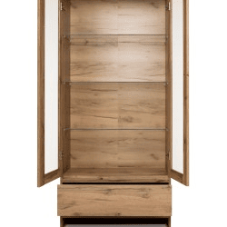 Vitrine 2 portas de vidro SKIPPER carvalho