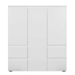 Aparador alto SKIPPER 3 portas 4 gavetas branco