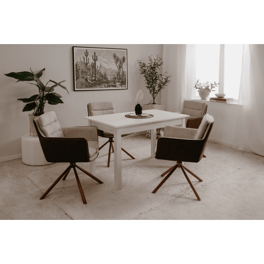 Mesa extensível DORA 120cm branca