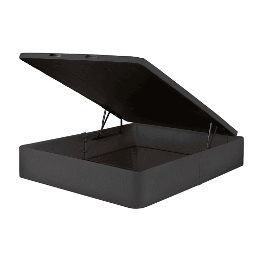 Sommier abatível LIVING 200x200cm MOLAFLEX semi pele preto