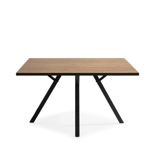 Mesa de jantar quadrada MILENA 136cm carvalho preto