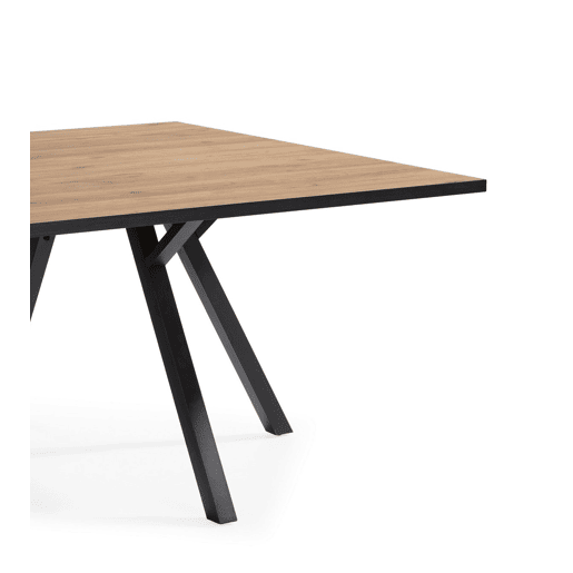 Mesa de jantar quadrada MILENA 136cm carvalho preto