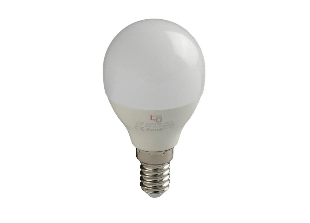 Bombilla ESFÉRICA led 6W E14 neutra