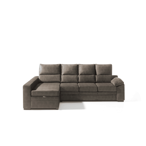 Chaise longue DELY esquerda 3 lugares bege