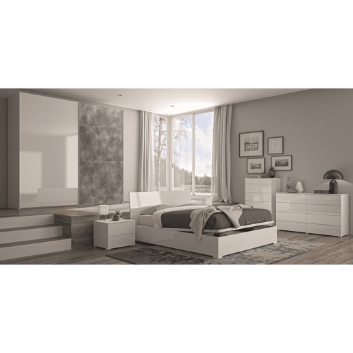 Cama abatÃvel CAPRI 150x190cm cor branco lacado Cama abatÃvel CAPRI 150x190cm cor branco lacado