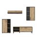 Mueble compacto de TV PORTOPINO 236cm roble Mueble compacto de TV PORTOPINO 236cm roble Madera