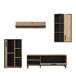 Mueble compacto de TV PORTOPINO 236cm roble Mueble compacto de TV PORTOPINO 236cm roble Madera