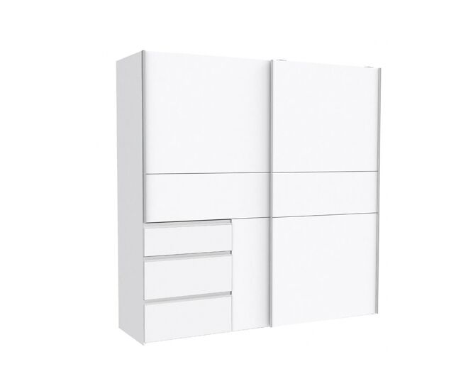 Armario nevada plus puertas correderas y 3 cajones 200x200cm - conforama