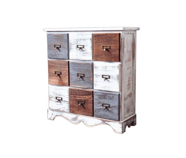 Aparador decorativo con 9 cajones nadia - conforama