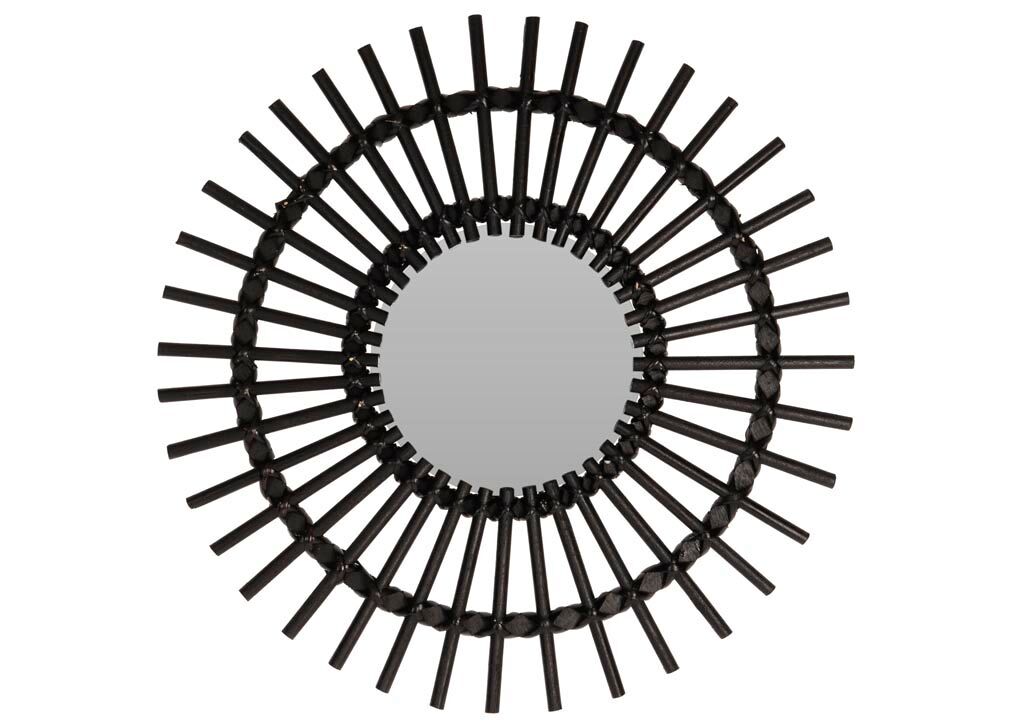 Espejo pared henniker redondo negro