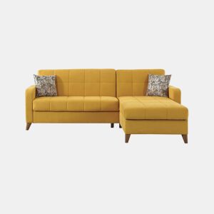 Chaise longue com cama LIKA reversível 4 lugares amarelo