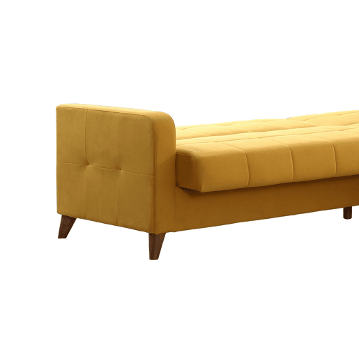 Chaise longue com cama LIKA reversível 4 lugares amarelo