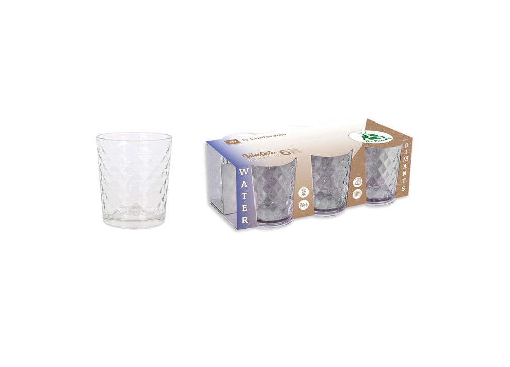 Set vasos SILEX DIAMOND CONFORAMA 6 piezas La mediterránea