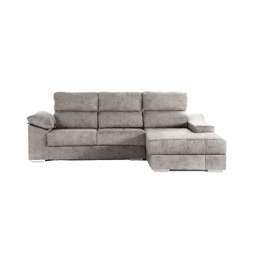 Chaise longue DANIELA II dereita 4 lugares cinza