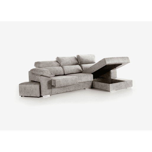 Chaise longue DANIELA II dereita 4 lugares cinza