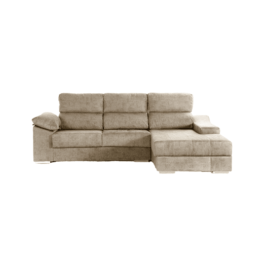 Chaise longue DANIELA II dereita 4 lugares bege