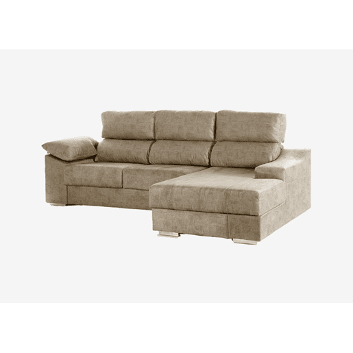 Chaise longue DANIELA II dereita 4 lugares bege