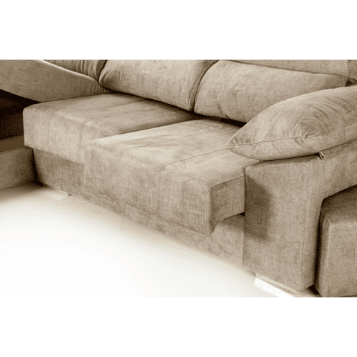 Chaise longue DANIELA II dereita 4 lugares bege