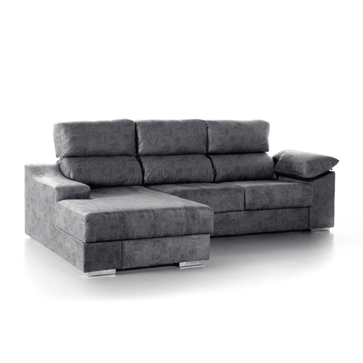 Chaise longue DANIELA II esquerda 4 lugares antracite Chaise longue DANIELA II esquerda 4 lugares antracite