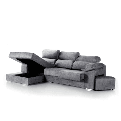 Chaise longue DANIELA II esquerda 4 lugares antracite Chaise longue DANIELA II esquerda 4 lugares antracite
