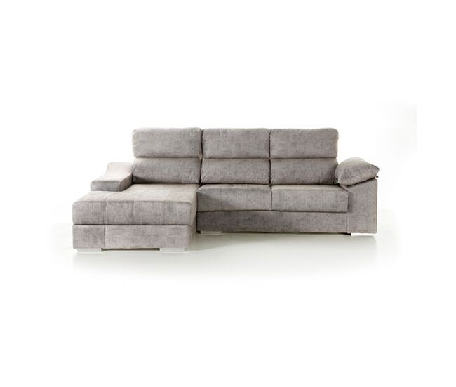 Chaise longue daniela ii izquierda 4 plazas gris