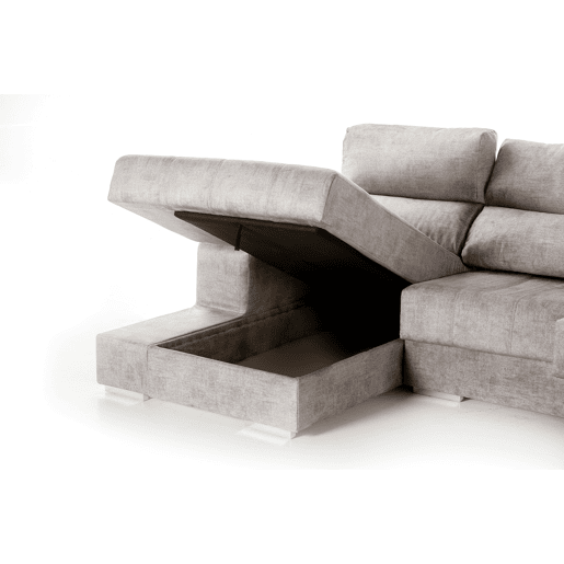 Chaise longue DANIELA II esquerda 4 lugares cinza Chaise longue DANIELA II esquerda 4 lugares cinza