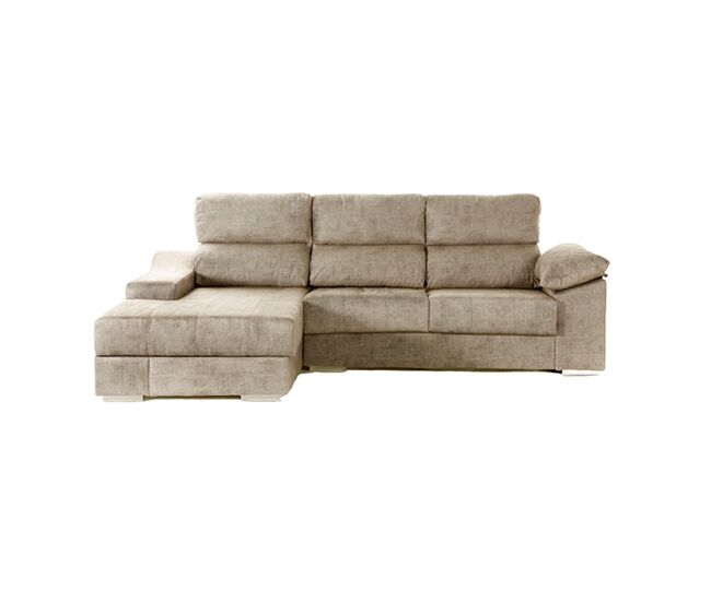 Chaise longue daniela ii izquierda 4 plazas beige