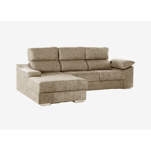 Chaise longue DANIELA II esquerda 4 lugares bege