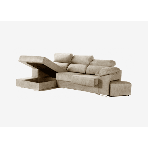 Chaise longue DANIELA II esquerda 4 lugares bege