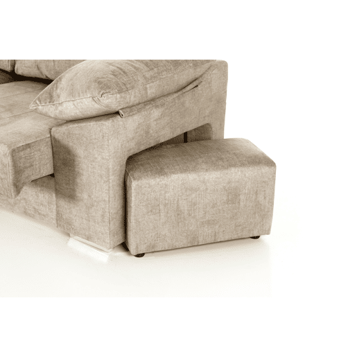 Chaise longue DANIELA II esquerda 4 lugares bege