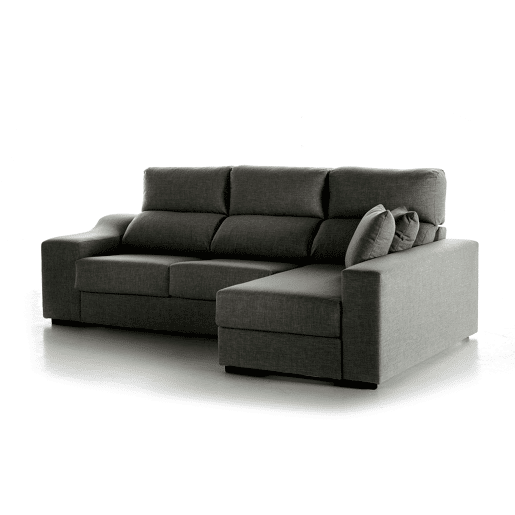 Chaise longue LUCIA IV dereita 4 lugares cinza