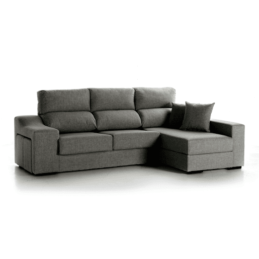 Chaise longue LUCIA IV dereita 4 lugares cinza